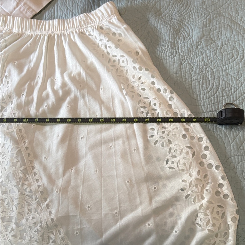 White Lace Maxi Skirt M - Picture 10 of 12